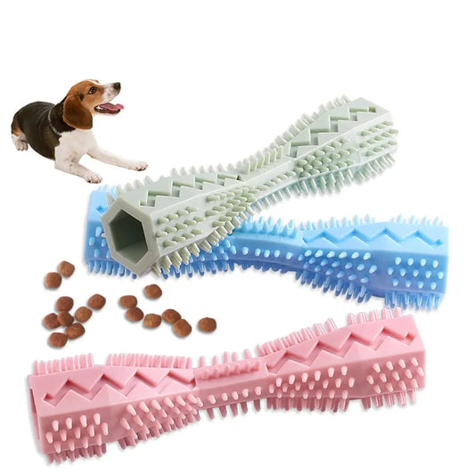 Pet teething toy Dog chew stick Bite resistant pet fun leaky food toy teething cleaner stick